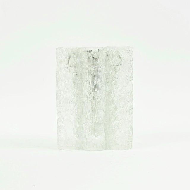 Stunning wall light/sconce from doria (germany, 1960s). High-end mid century modern lighting. Five transparent ice glass...