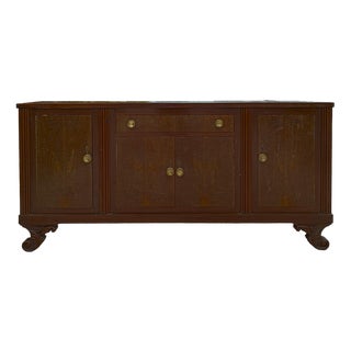 Art Deco Credenza in Walnut and Root For Sale