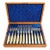 Antique Japanese Fish Set in Original Case - 25 pcs For Sale
