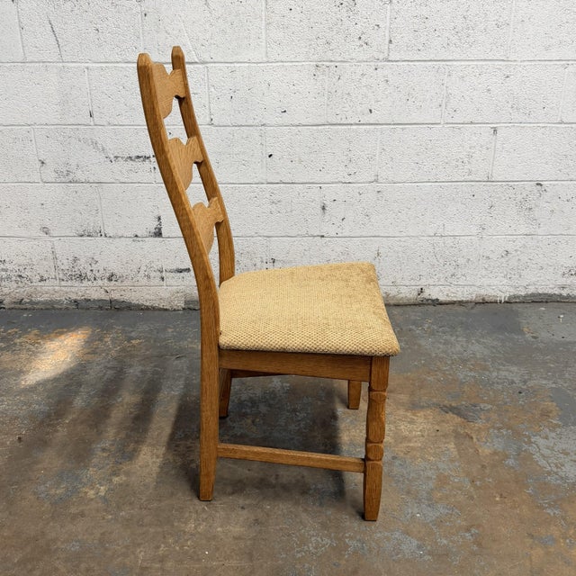 Set of 4 Henning Kjaernulf Razorblade Oak Dining Chairs, Eg Kvalitetsmøbel, Danish Modern For Sale In New York - Image 6 of 10