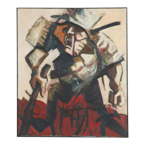 1960s James Bruch Abstract Expressionist Painting, Framed