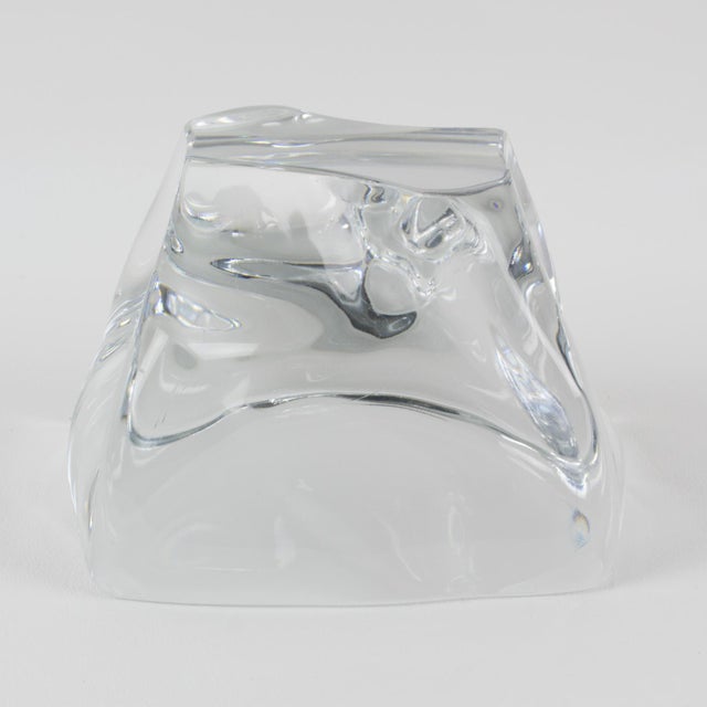 Daum Daum France Crystal Desktop Accessory Paperweight Sculpture For Sale - Image 4 of 6
