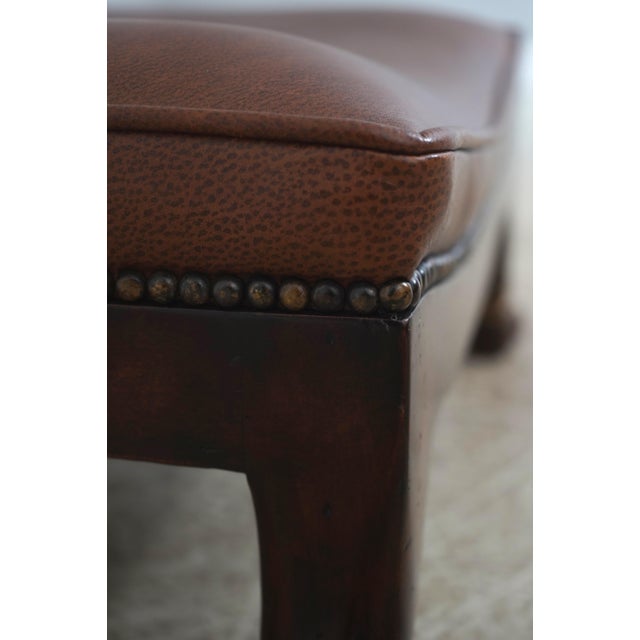 Theodore Alexander Regency Style Leather Footstool Ottoman For Sale - Image 9 of 12
