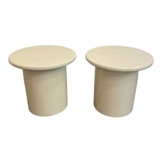 1980s Postmodern Laminate Side Tables - a Pair For Sale