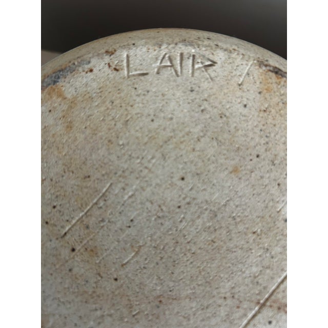 Vintage Mid Century Studio Pottery Canister Set of 4 With Cork Lids Signed Lair For Sale - Image 12 of 12