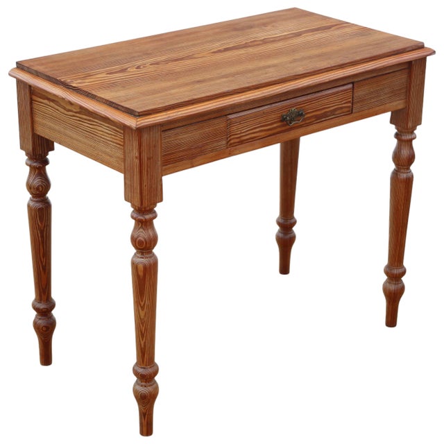 Antique Pitch Pine Desk or Side Table, 19th Century For Sale - Image 9 of 9