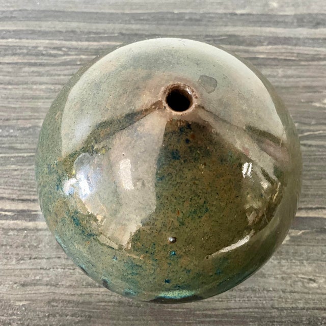 Mid 20th Century Small Mid-Century Studio Pottery Weed Pot Vase, Unsigned For Sale - Image 5 of 8