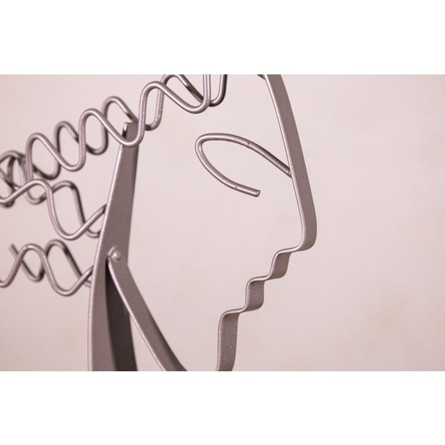 Contemporary Artisan House Curtis Jere Female Silhouette Metal Contemporary Modern Sculpture For Sale - Image 3 of 8
