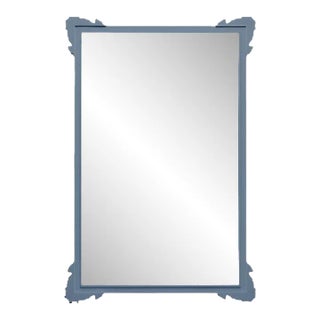 Fleur Home Garden District Napoleon Rectangle Mirror in Bachelor Blue, 24x36 For Sale