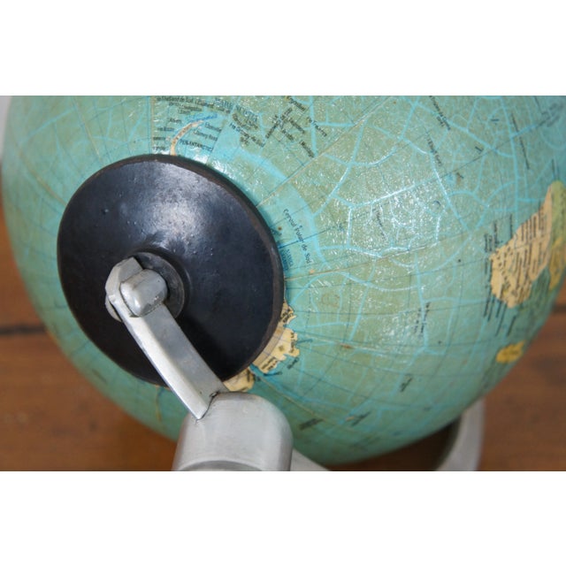 1980 Romanian Political Geographic Terrestrial World Globe Lamp Light For Sale - Image 10 of 12
