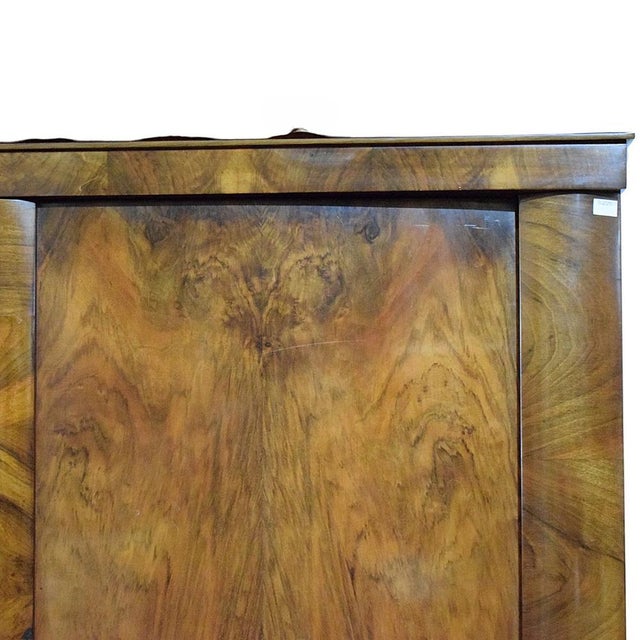 Biedermeier-Style Wardrobe in Wood For Sale - Image 10 of 12