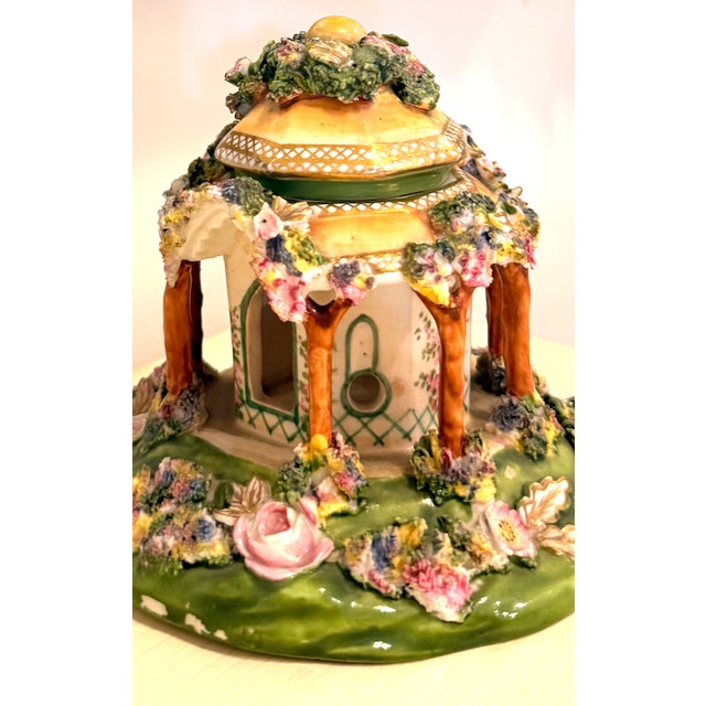 Staffordshire 19th Century Staffordshire Gazebo Summerhouse Pastille Burner For Sale - Image 4 of 9