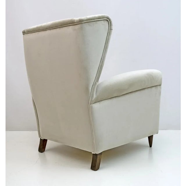 1950s Set of Mid-Century Modern Velvet Armchairs by Gio Ponti, Italy, 1950s For Sale - Image 5 of 11