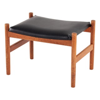 Vintage Danish Teak Ottoman by Hugo Frandsen for Spøttrup, Denmark, 1960s For Sale