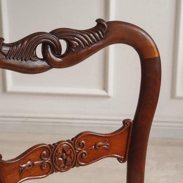 Cream Biedermeier Chair in Mahogany with Balloon Backrest, 1850 For Sale - Image 8 of 14