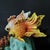 Art Deco Vintage Shiwan Kiln Glazed Double Fish & Lotus Sculpture / "Abundance" Statue For Sale - Image 3 of 7