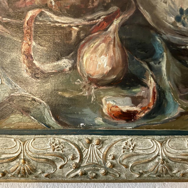 1940s Kurt Schaefer, Still Life, 1942, Oil on Canvas, Framed For Sale - Image 5 of 8