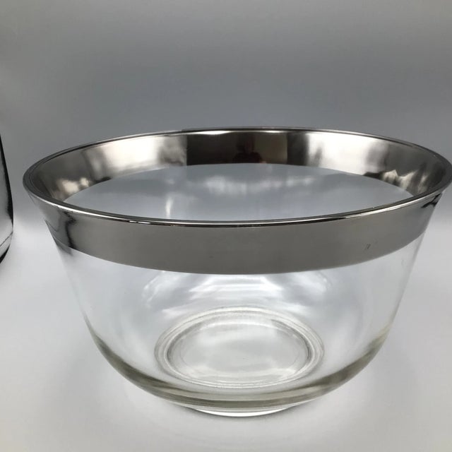 Dorothy Thorpe Dorothy Thorpe Silver Rim Punch Bowl and 12 Silver Fade Punch Cups-Set of 14 For Sale - Image 4 of 13
