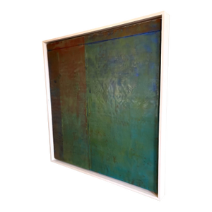 Encaustic Natural Abstracted Landscape Painting Jane Michalski, Framed