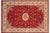 Red Shabby Chic Medallion 1990's Pak-Persian Red/Ivory Wool Rug - 6'2'' X 9'3'' For Sale - Image 8 of 9