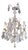 1860s French Baroque Revival Six-Light Crystal Chandelier from a Church For Sale