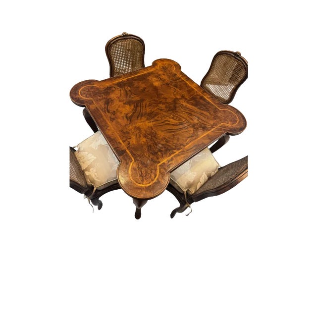 Antique Burl Wood Game Table For Sale In San Francisco - Image 6 of 6