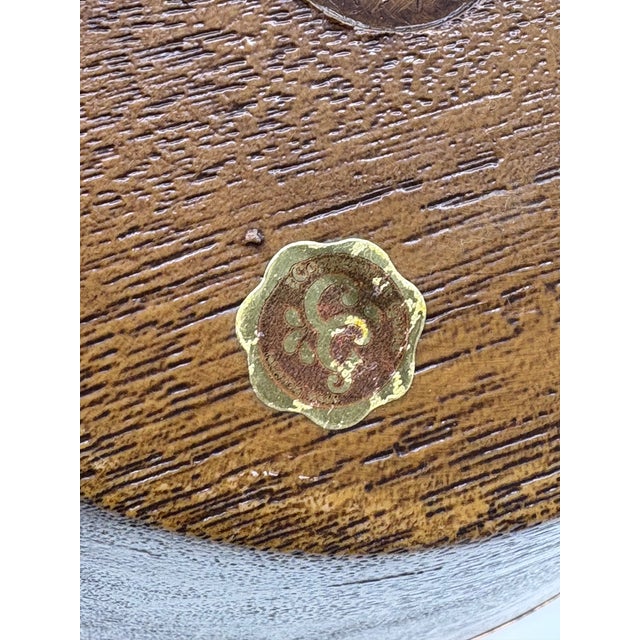 Vintage 1970's Copper Trim Wooden Salad Serving Bowl For Sale - Image 9 of 9