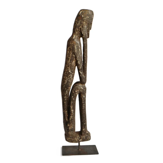 Old Indian Wood Tribal Figure For Sale - Image 4 of 9