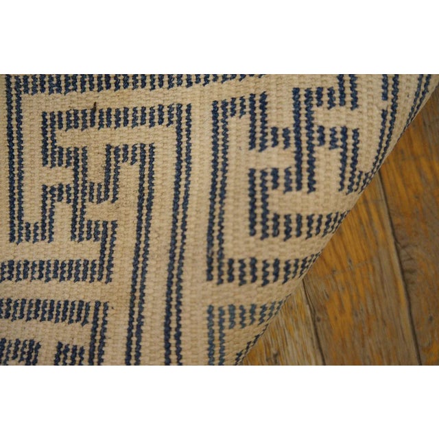 Lovely Tan Beige and Blue Cerulean Color With Florid Design Antique Japanese Rug For Sale - Image 10 of 10