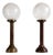 Art Deco Brass and Glass Nautical Candleholder Lamps by DHR Den Haan Rotterdam, 1920s, Set of 2 For Sale