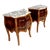 1940s Vintage French Louis VI Style Commode Nightstands With Marble Tops - a Pair For Sale