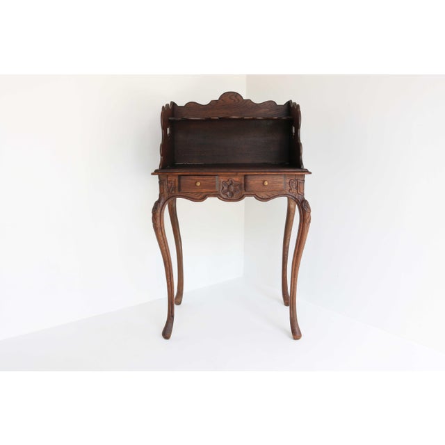 Brown Antique French Louis XV Oak Nightstand, 1900s For Sale - Image 8 of 14