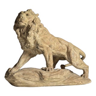 Armand Fagotto, Lion, Terracotta For Sale