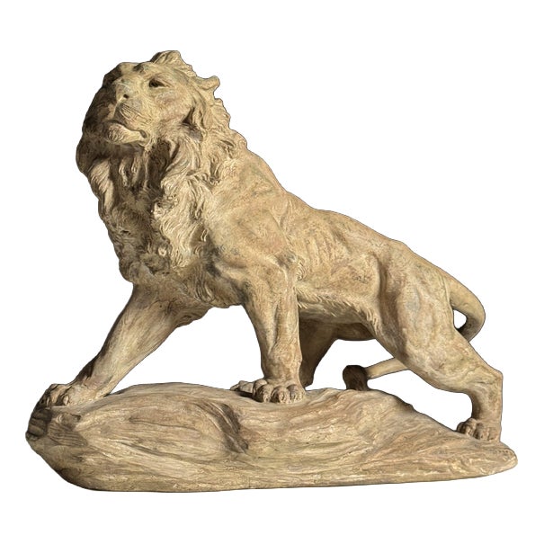Armand Fagotto, Lion, Terracotta For Sale