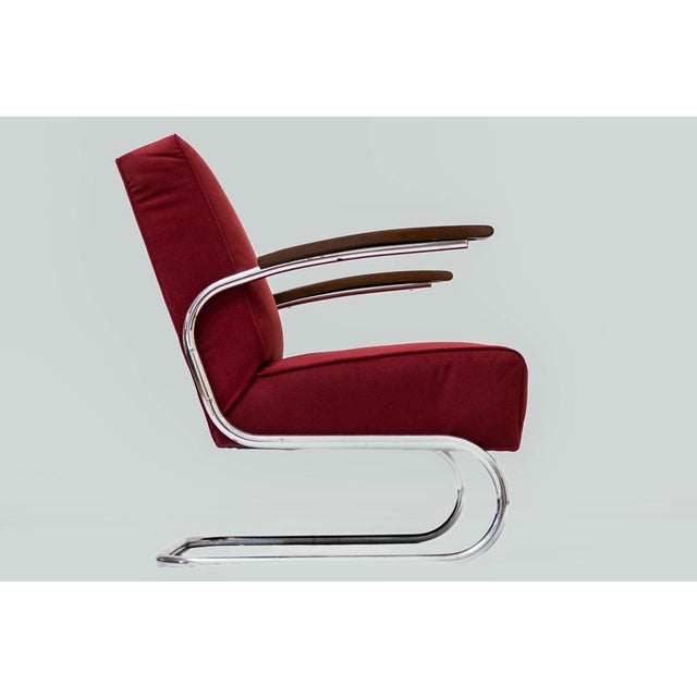 Thonet Bauhaus Steel Pipe Chair by S411 by Thonet, Vienna, 1935 For Sale - Image 4 of 10