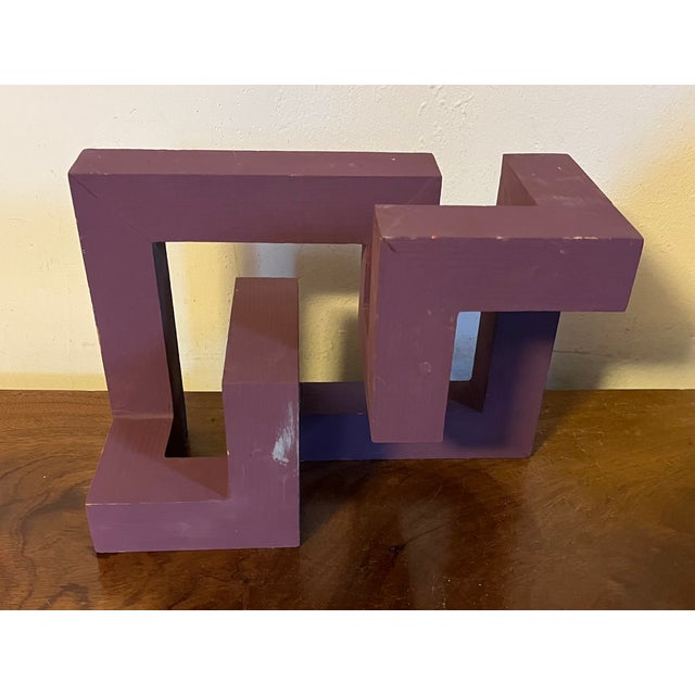 David Seccombe (New York City 1930 - 2022) Mid-Century Modernist Abstract Paint Decorated Wood Table Sculpture Circa 1960 For Sale - Image 16 of 18
