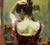 Burgundy Pino "Isabella" on Canvas Hand Signed & Embellished W/ Custom Frame For Sale - Image 8 of 9