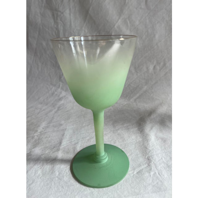 1970s Vintage Blendo Frosted Ombre Cocktail Glasses- Set of 6 For Sale - Image 5 of 8
