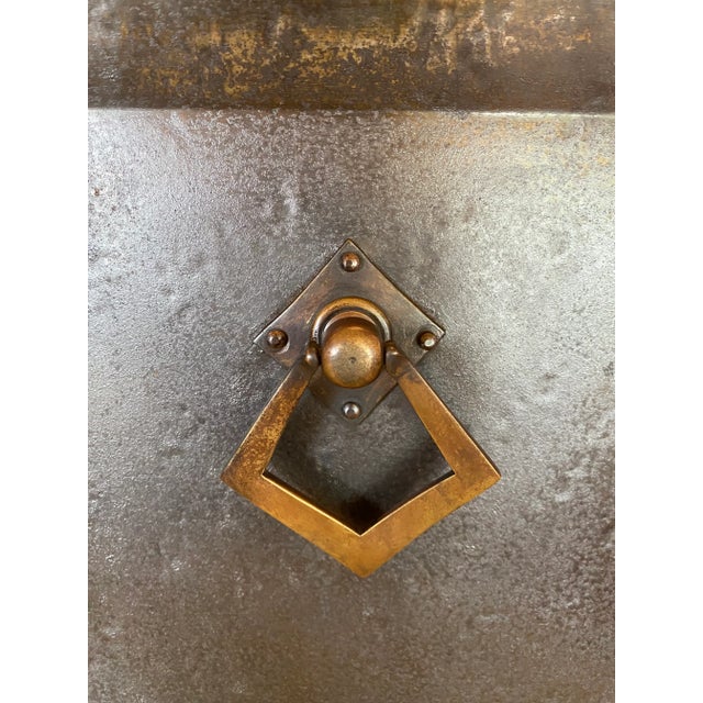 Mission 1920s Antique Arts and Crafts Mission Fireplace Coal Bin / Scuttle For Sale - Image 3 of 9