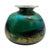 Late 20th Century Studio Art Glass Iridescent Green Hand-Blown Vase, 4.5" For Sale - Image 5 of 9