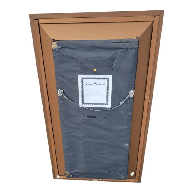 Pair Decorative Framed Wall Art Handmade Textile Tassel Design Signed by Artist For Sale - Image 9 of 11