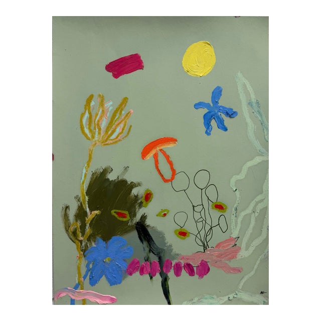 Ak Hardeman - Original Artwork - Sea Bearing Berries and Mushrooms For Sale