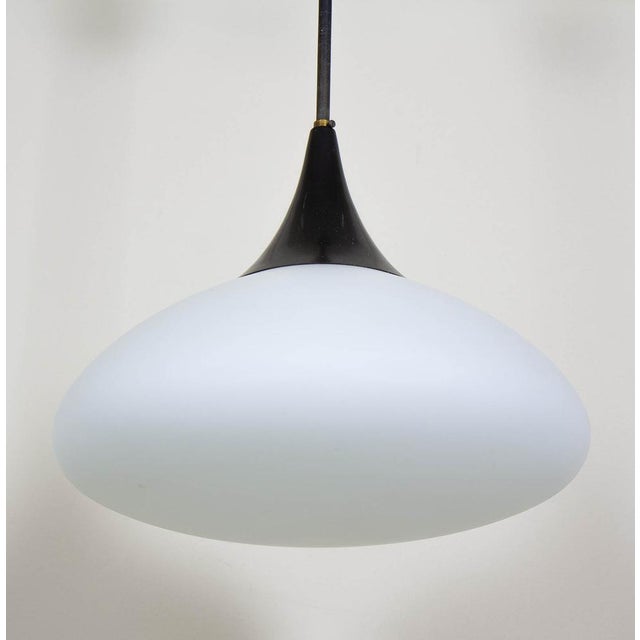 Opaline Glass Pendant Lamp, 1960s For Sale - Image 6 of 11