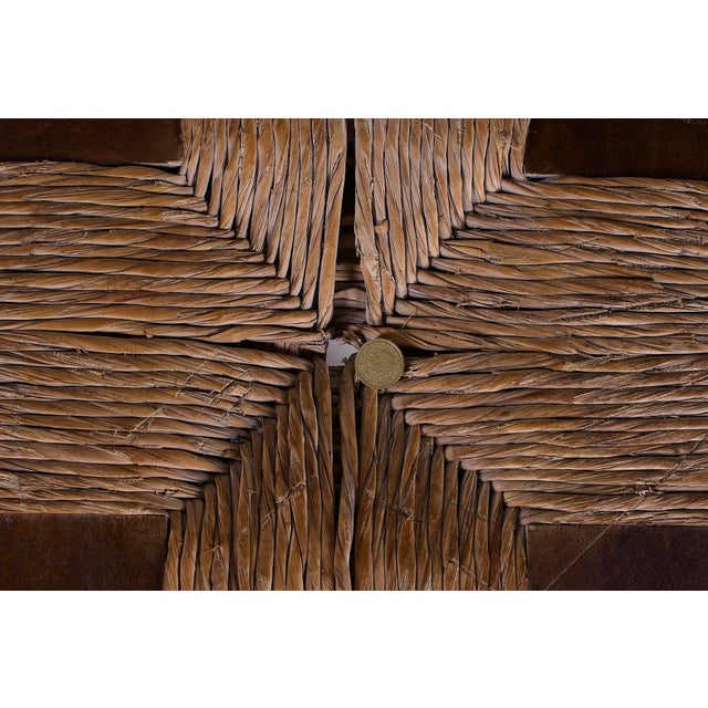 Turned Wood and Straw Fireplace Stools, France, 1960s, Set of 3 For Sale - Image 6 of 8