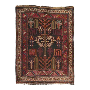 Early 20th Century Antique Persian Shiraz Tree of Life Rug, 4'00 X 5'00