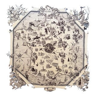 Hermès La France 1959 Silk Scarf Designed by Françoise De La Perriere For Sale