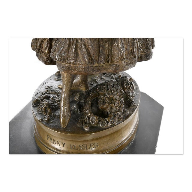 Bronze Fanny Elssler Sculpture by Jean-Auguste Barre For Sale - Image 8 of 10