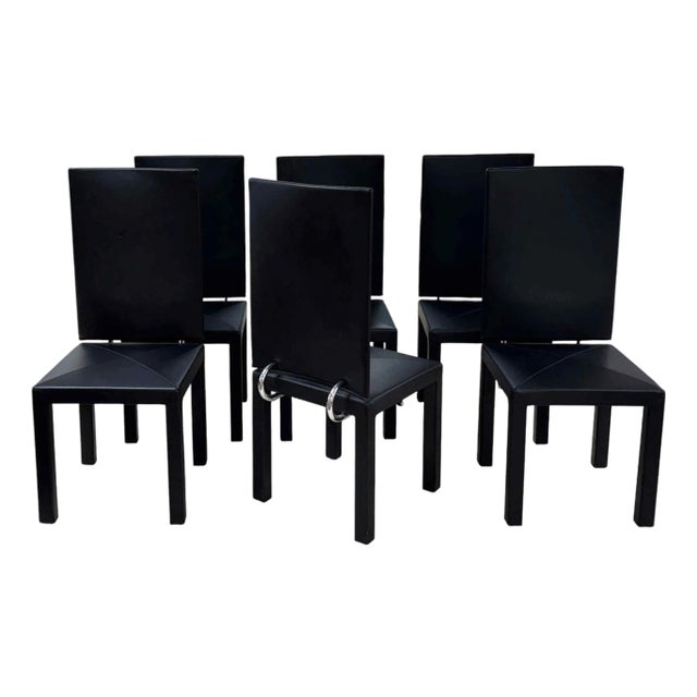 Paolo Piva for B&B Italia Arcadia High Back Dining Chairs - Set of 6 For Sale