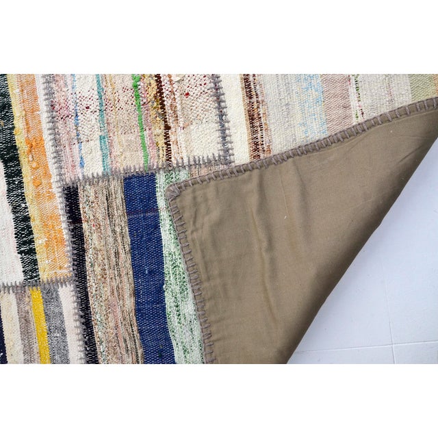Oversize Vintage Stripe Kilim Rug For Sale - Image 4 of 10
