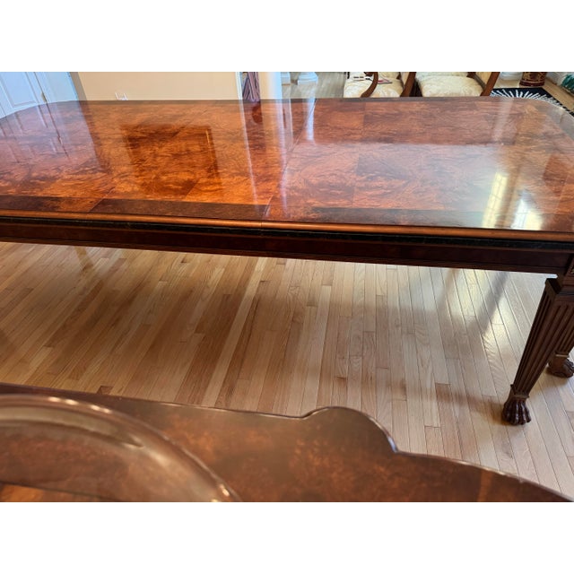 Henredon Grand Provenance Neoclassical Dining Table- Fluted Legs and Claw Feet For Sale - Image 9 of 10